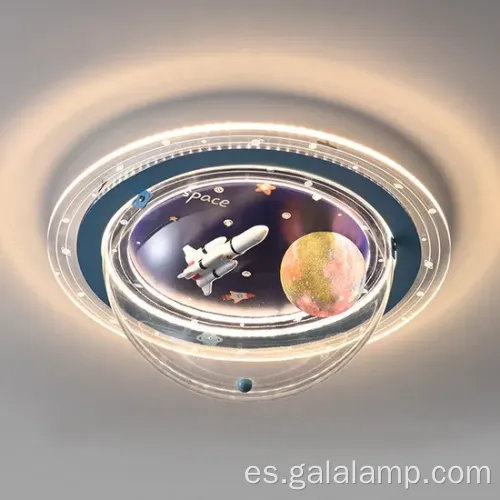 Luz de techo de cohete espacial único para las habitaciones de los niños